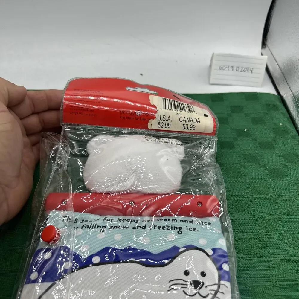 Snowy Bear Baby Teether and Squeaker My First Activity Cloth Book